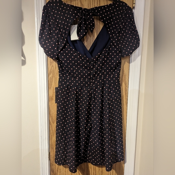 Adelyne Rae Blue polkadot summer dress - Picture 2 of 3